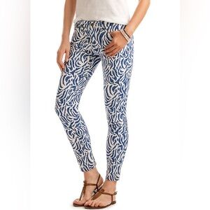 Vineyard Vines Blue White Zebra Women’s Jeans Size 14